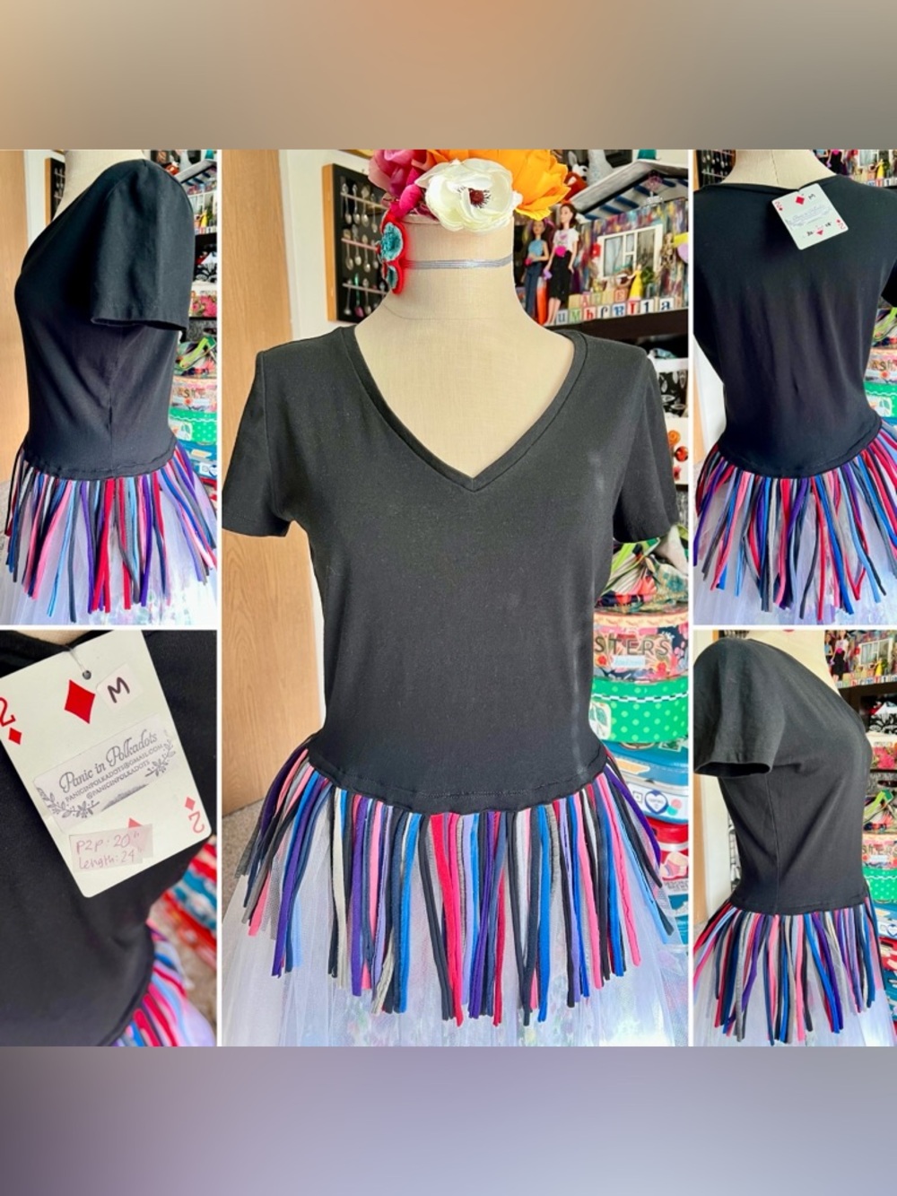 Colorful Fringe Tee Shirt 🌈